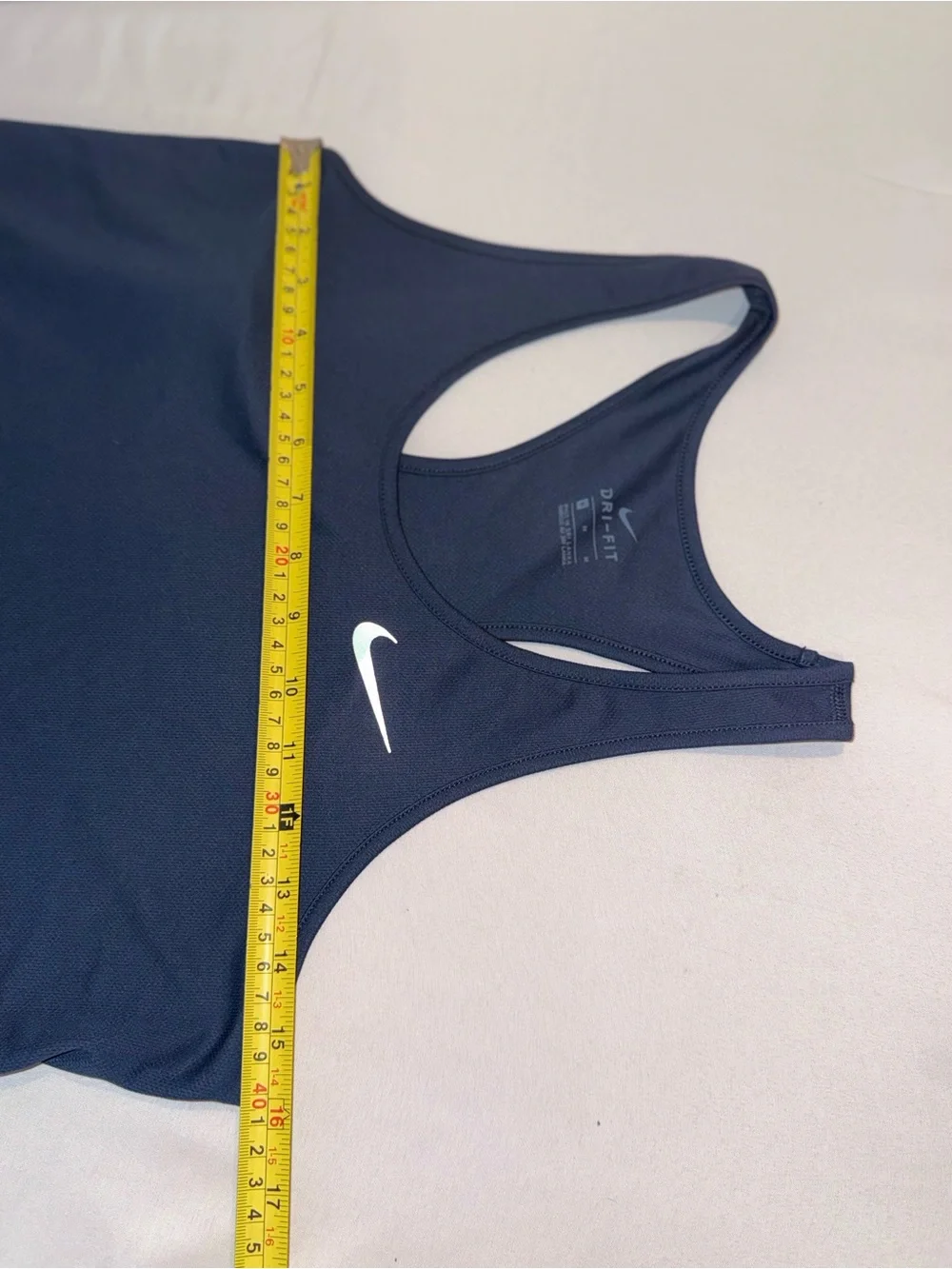 Nike Dri-Fit Logo Women's Navy Blue Racerback Athletic Tank Top Size Medium